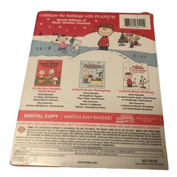 Peanuts Holiday Collection Charlie Brown DVD New - Picture 2 of 2